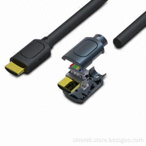 HDMI® Cable Assembly, Made of Gold Plated Full Metal Shell, Customized Lengths Welcomed